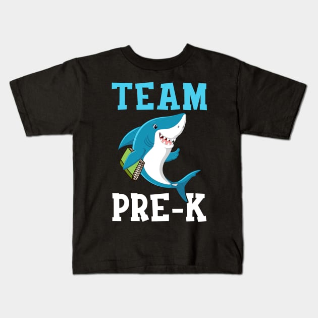 Pre-K Teacher Student Shirts Shark Back To School Gift Kids T-Shirt by hardyhtud